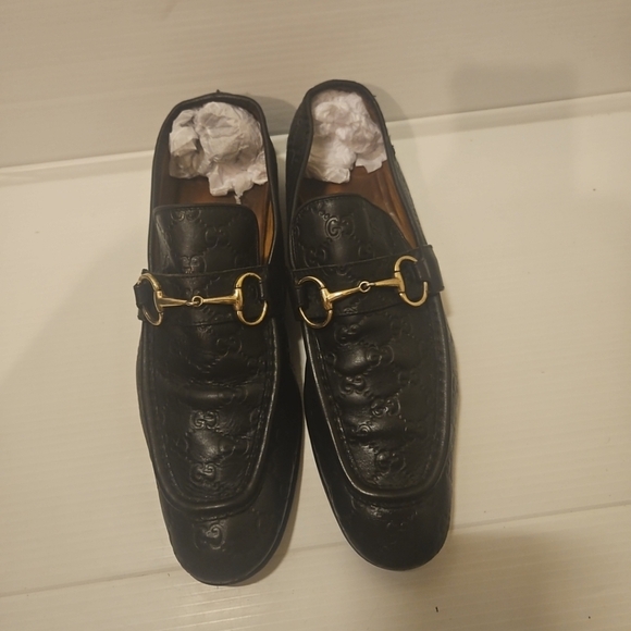 Gucci Other - Gucci Tom Ford Era GG Monogram Black Embossed Leather Loafers Size 11.5